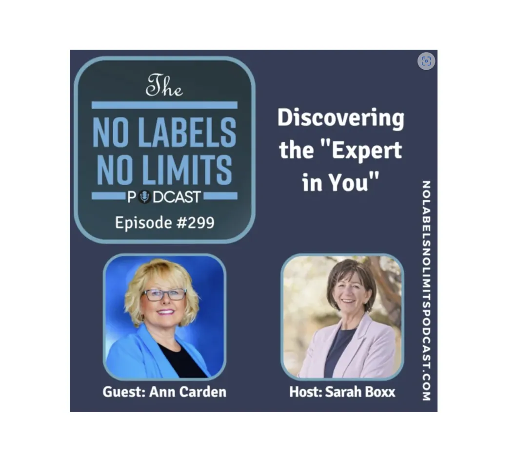 Featured Guest on: No Labels, No Limits with Sarah Boxx